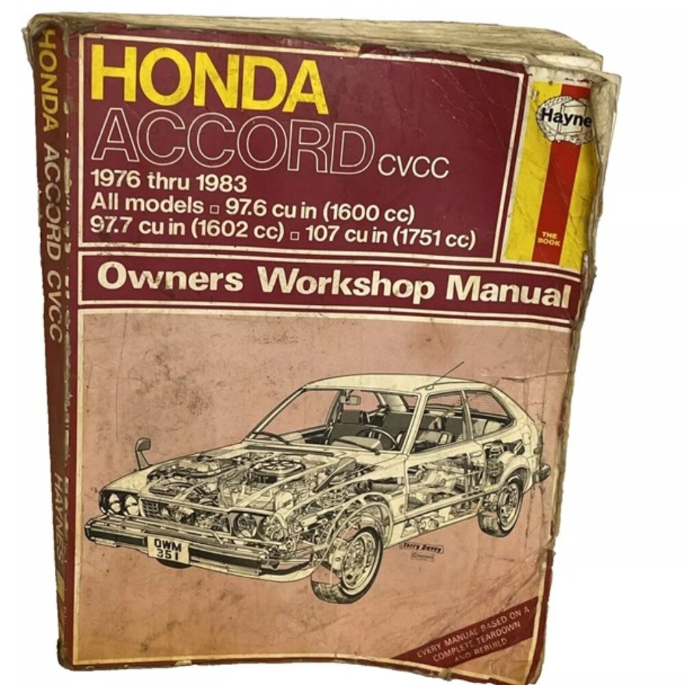 Haynes Honda Accord CVCC 1976 thru 1983 Auto Repair Manual 351 Workshop